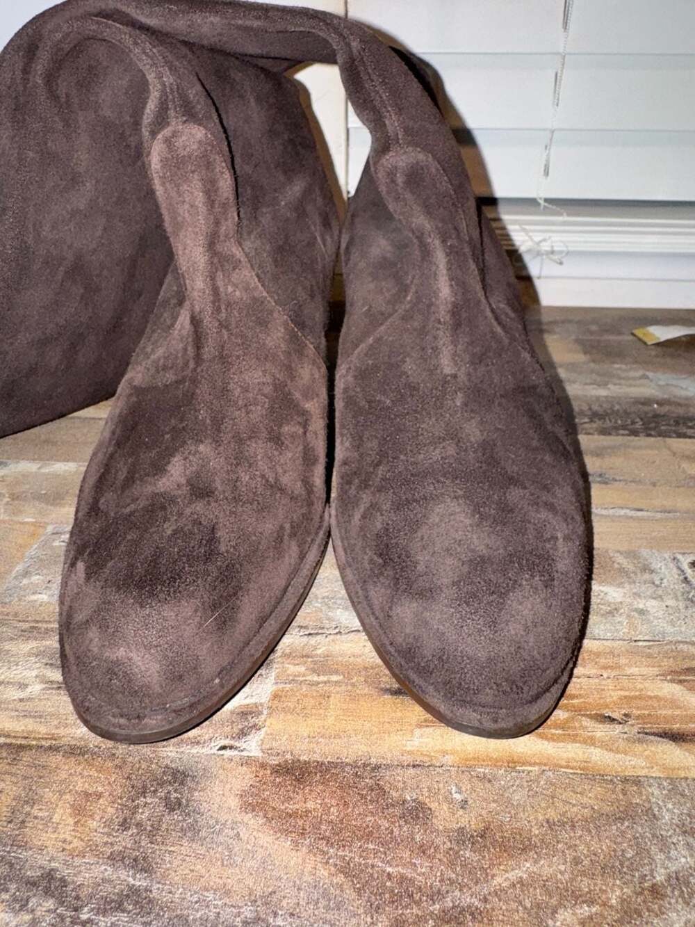 Stuart Weitzman Brown Suede Knee-High Block Heel Boots - Picture 13 of 15